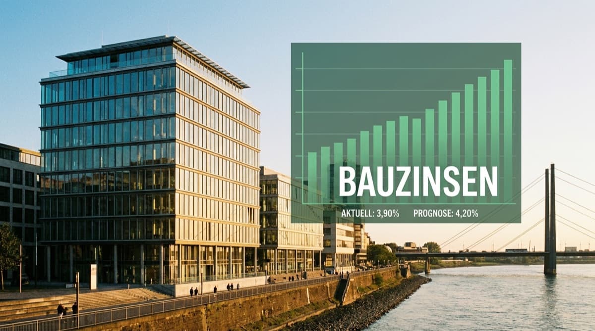 Zinsentwicklungschart Mai 2026 mit steigender Tendenz – aktuelle Bauzinsen Analyse